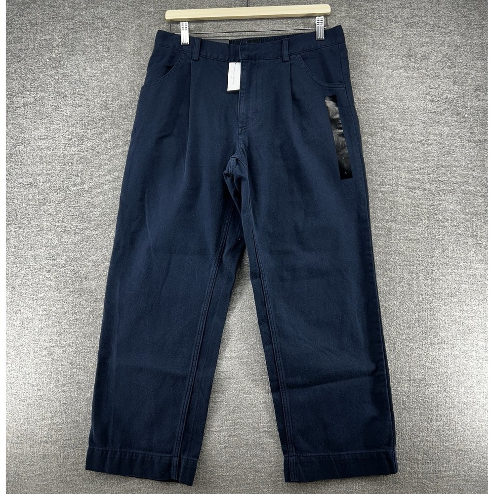 Banana Republic Wide‎ Leg Pleated Pants Women Size Small Blue Elastic Waist NEW